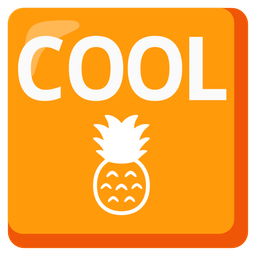 COOL button and pineapple