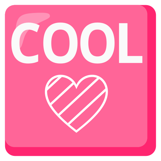 COOL button and Pink heart