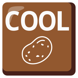COOL button and potato
