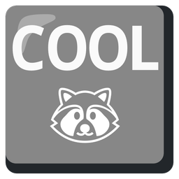 COOL button and raccoon