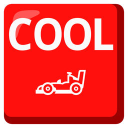 COOL button and racing car