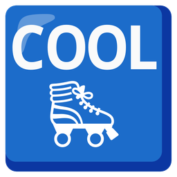 COOL button and roller skate