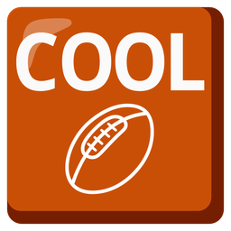 COOL button and rugby football