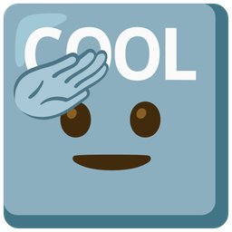 COOL button and saluting face