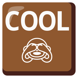 COOL button and see-no-evil monkey