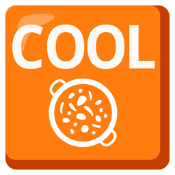 COOL button and shallow pan of food