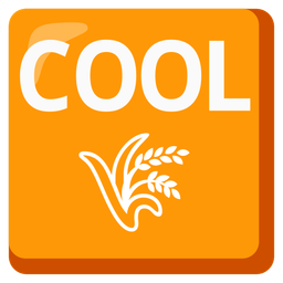 COOL button and sheaf of rice