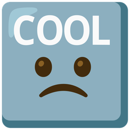 COOL button and slightly frowning face