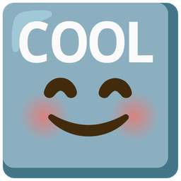 COOL button and Smiling face with smiling eyes
