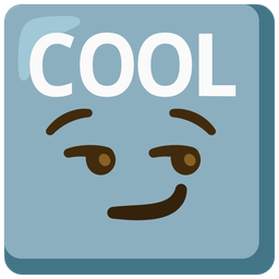 COOL button and smirking face