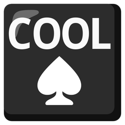 COOL button and spade suit