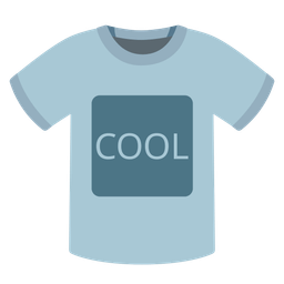 COOL button and t-shirt