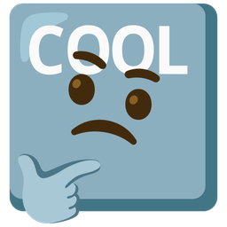 COOL button and thinking face