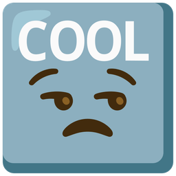 COOL button and unamused face