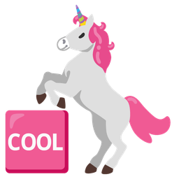 COOL button and unicorn