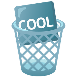 COOL button and wastebasket
