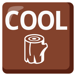 COOL button and wood