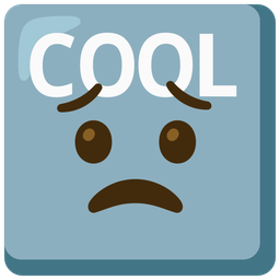 COOL button and worried face