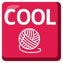 COOL button and yarn
