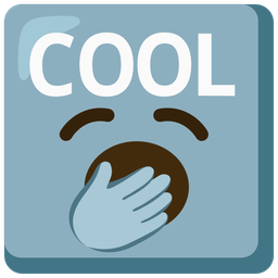 COOL button and yawning face