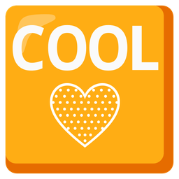 COOL button and yellow heart