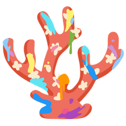 coral and artist palette