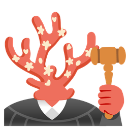 coral and balance scale