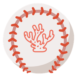 coral and baseball
