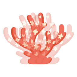 coral and beating heart