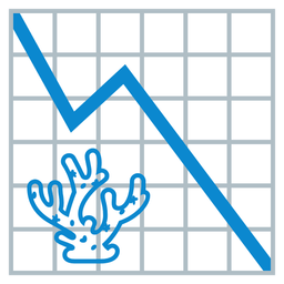 coral and chart decreasing