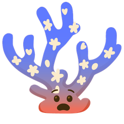 coral and fearful face