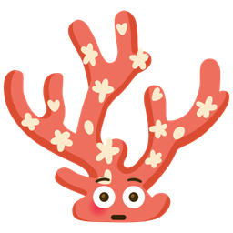 coral and flushed face