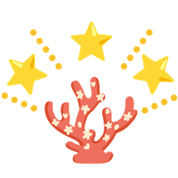 coral and glowing star