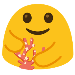 coral and people hugging