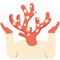 coral and person shrugging