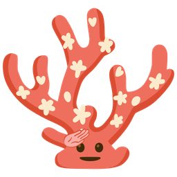 coral and saluting face