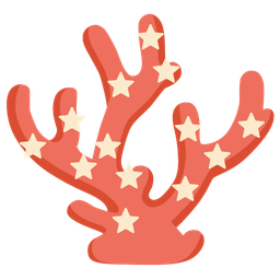 coral and star