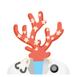 coral and stethoscope