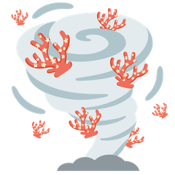 coral and tornado