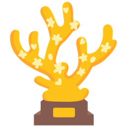 coral and trophy