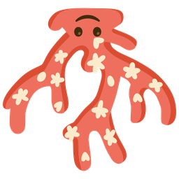 Coral and Upside-down face