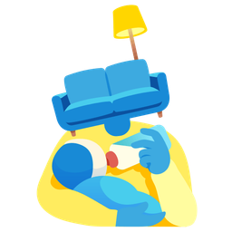 couch and lamp and baby bottle