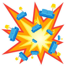 couch and lamp and collision