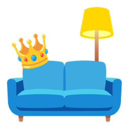 couch and lamp and crown