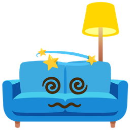 couch and lamp and dizzy