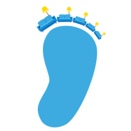 couch and lamp and footprints