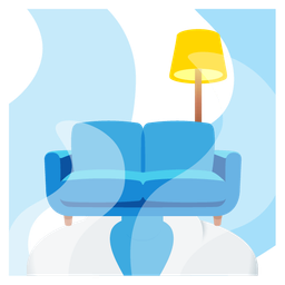 couch and lamp and hot springs