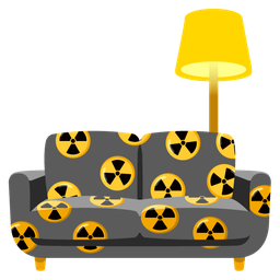 couch and lamp and radioactive