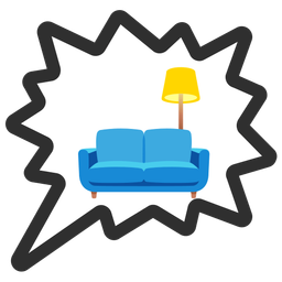 couch and lamp and right anger bubble