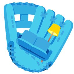 couch and lamp and softball